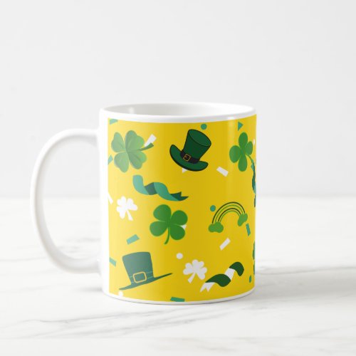 St Patricks Day Green shamrocks shenanigans Coffee Mug
