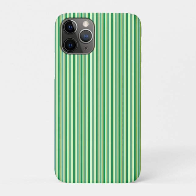 St. Patrick's Day Green Stripes Pattern Case-Mate iPhone Case (Back)