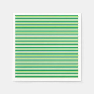 St. Patrick's Day Green Stripes Pattern Napkins