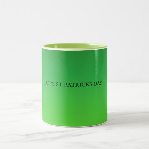 St Patricks Day Green  Two_Tone Coffee Mug