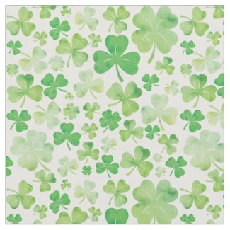 St. Patricks Day Green Watercolour Shamrock Design