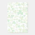 St Patricks Day Green Watercolour Shamrock Pattern Post-it Notes