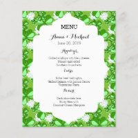 St. Patrick's Day Green Wedding Menu