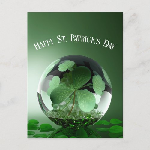 St. Patrick's Day Green World Postcard