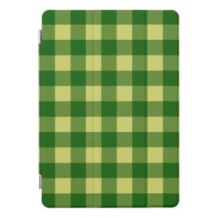 St Patricks Day Green Yellow Buffalo Plaid iPad Pro Cover