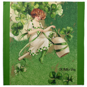 St. Patrick's Day Greeting Cloth Napkins