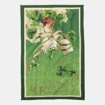St. Patrick's Day Greeting Kitchen Towel by vintageamerican at Zazzle