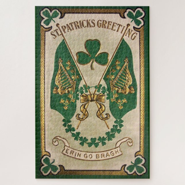 St. Patricks Day Greeting Large Puzzle (Vertical)