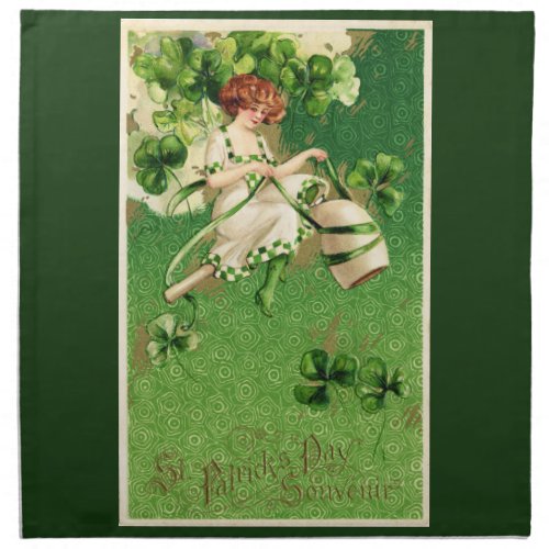 St Patricks Day Greeting Napkin