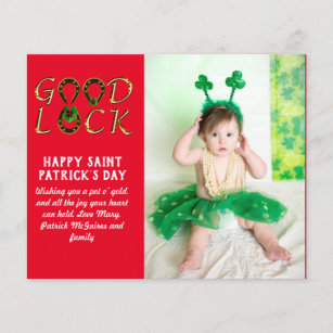 St Patrick's Day Greeting PHOTO Cards BUDGET