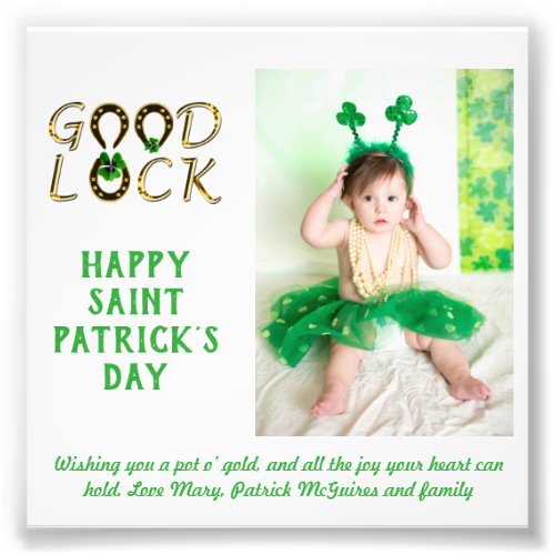 St Patricks Day Greeting PHOTO Cards BUDGET