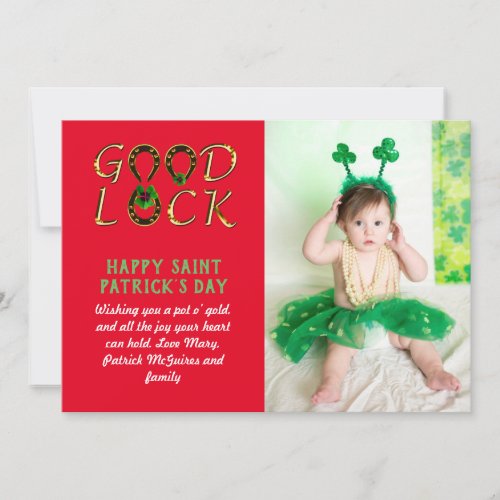 St Patricks Day Greeting PHOTO Cards BUDGET