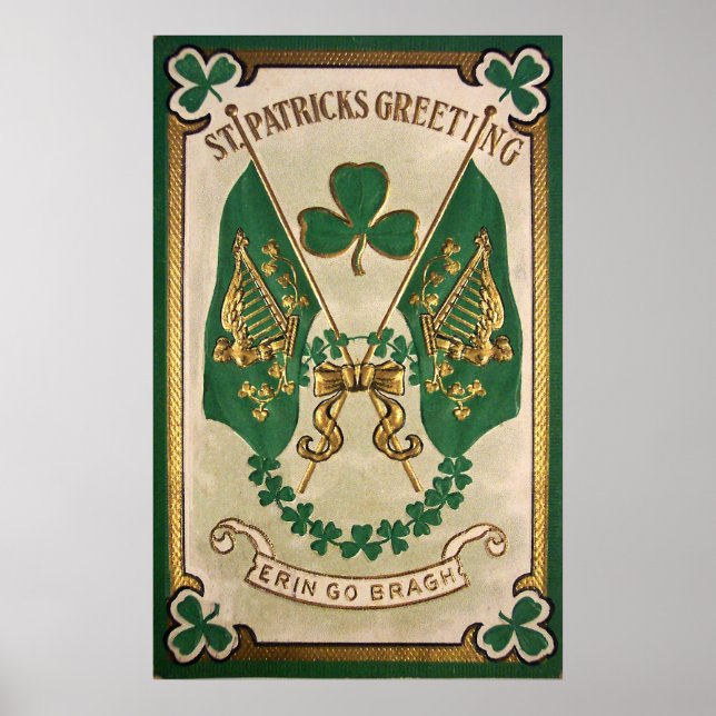 St. Patricks Day Greeting Poster (Front)