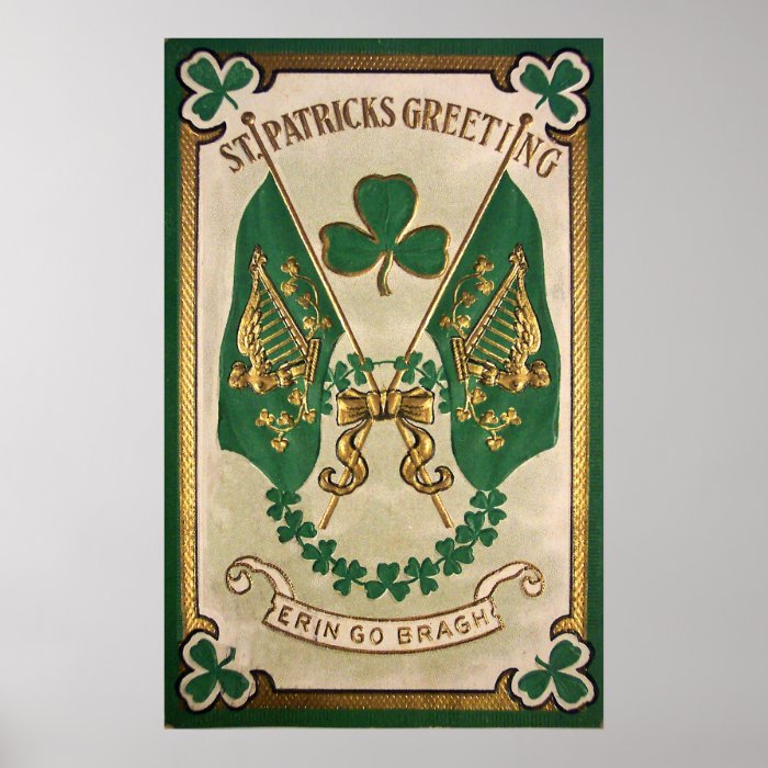 St. Patricks Day Greeting Poster