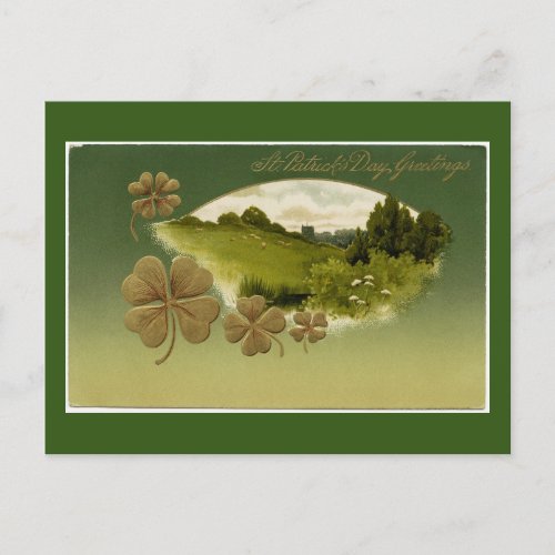  St Patricks Day Greetings Holiday Postcard
