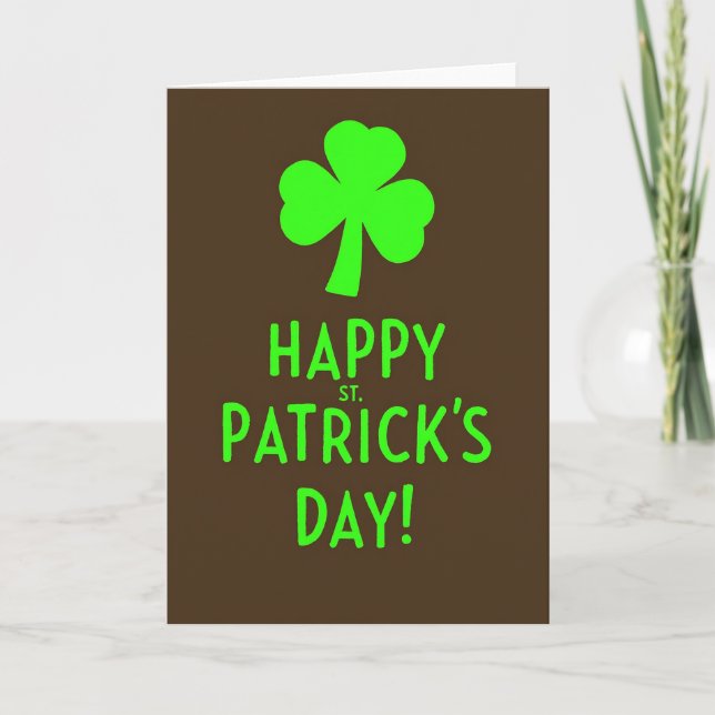 St Patricks Day Hand Drawn Card (Front)