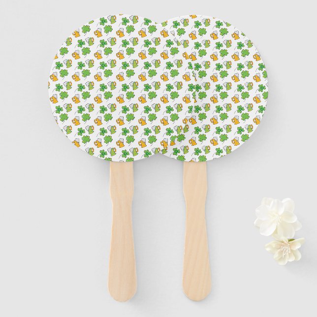 St. Patrick's Day Hand Fans (Front and Back)