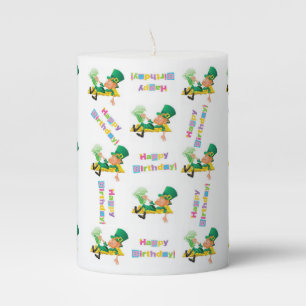 St. Patrick's Day Happy Birthday Day Pilar Candle