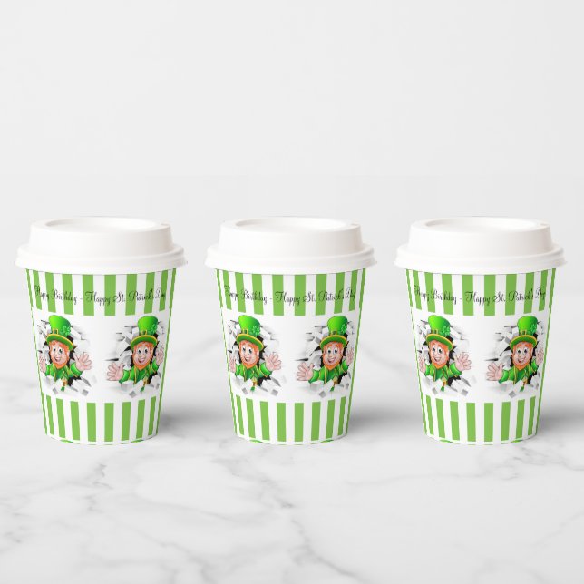 St. Patrick's Day Happy Birthday Paper Cup  (Multi)