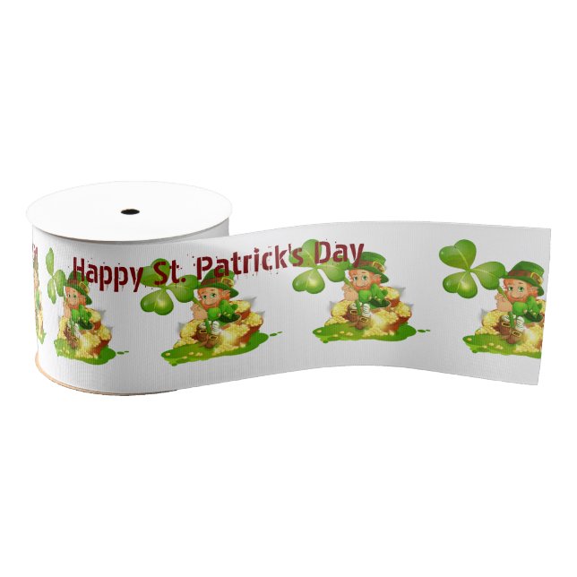 St. Patrick's  Day Happy Birthday Ribbon (Spool)