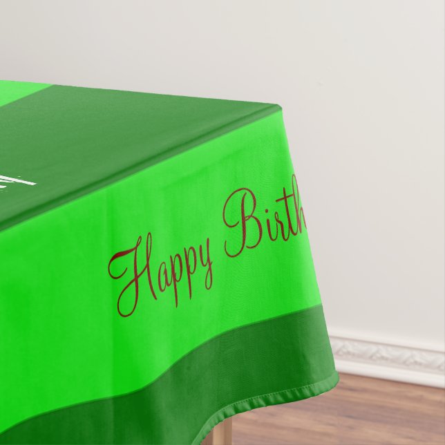 St. Patrick's Day Happy Birthday Tablecloth  (In Situ)