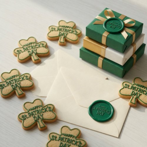 St. Patrick's Day Happy Clover Wax Seal Stickers