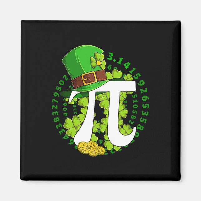 St Patricks Day Happy Pi Day Math Science Irish Sh Magnet (Front)