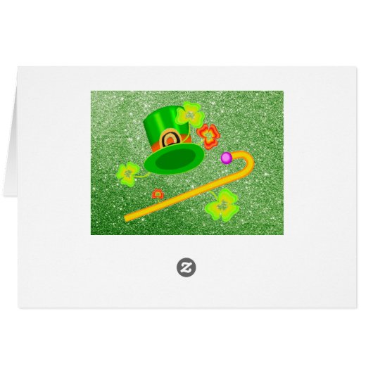 St. Patrick's Day Hat & Cane Apple Green (Back Horizontal)