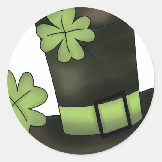 St.Patricks day Hat Classic Round Sticker