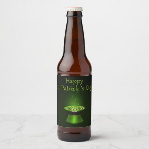 St Patricks Day Hat Coins _ Beer Bottle Label