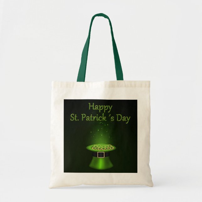 St. Patrick's Day Hat Coins - Budget Tote Bag (Front)