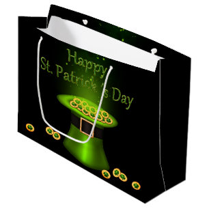 St. Patrick's Day Hat Coins Large Gift Bag
