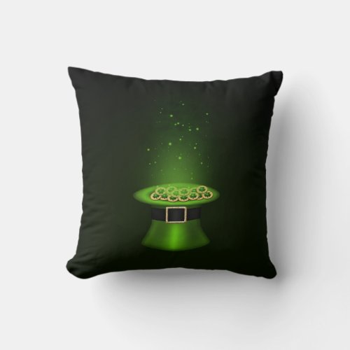 St Patricks Day Hat Coins_ Pillow