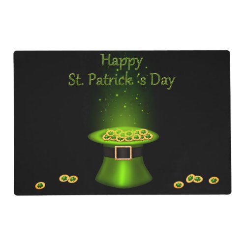 St Patricks Day Hat Coins Placemat