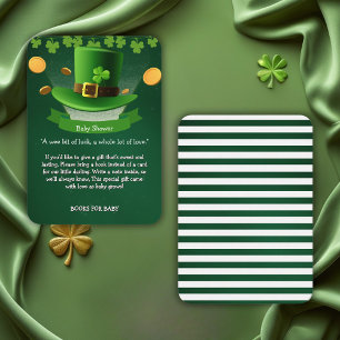 St. Patrick's Day Hat Shamrock Gold Baby Shower Enclosure Card