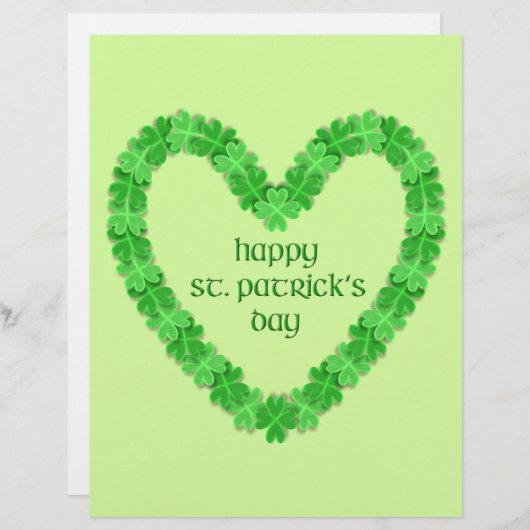 St Patrick's Day Heart (Front/Back)