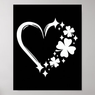 St Patrick's Day Heart Cute St Patricks Day Shamro Poster