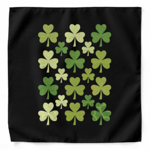 St Patrick's Day Heart Lucky Clover Shamrock  Bandana