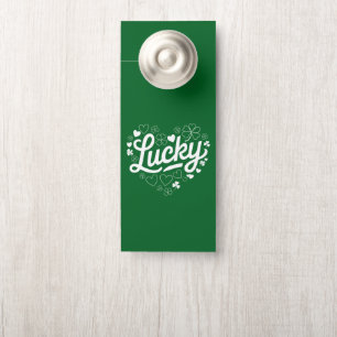 St Patrick's Day Heart Lucky Clover Shamrock Door Hanger