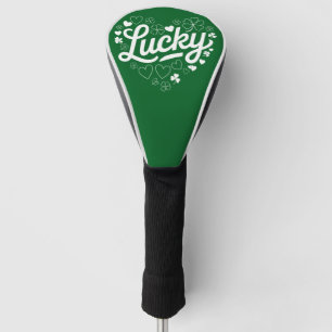 St Patrick's Day Heart Lucky Clover Shamrock  Golf Head Cover