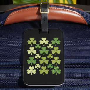 St Patrick's Day Heart Lucky Clover Shamrock  Luggage Tag