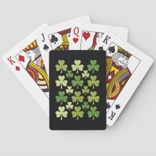 St Patrick's Day Heart Lucky Clover Shamrock  Poker Cards