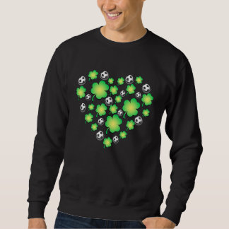 St Patricks day Heart made of c and soccer balls Sweatshirt