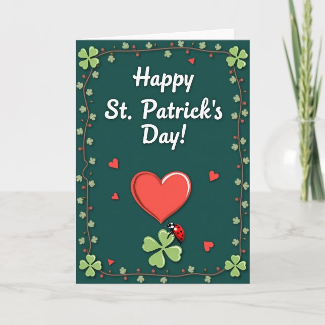 St Patricks Day Heartfelt Card (Front)
