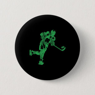 St Patrick's Day Hockey Irish Boys Saint Paddy's S Button