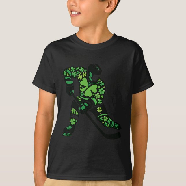 St Patricks Day Hockey Player - Shamrock Spirit Sp T-Shirt (Front)