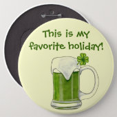 St. Patrick's Day Holiday Button (Front & Back)