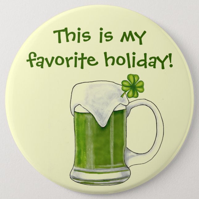 St. Patrick's Day Holiday Button (Front)