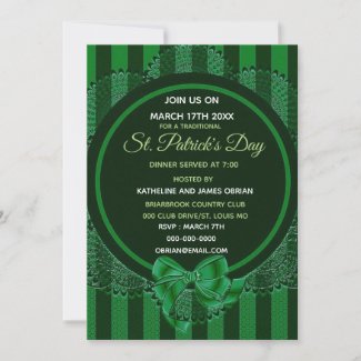 St. Patrick's Day Holiday Dinner Party Invitation