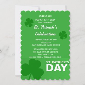 St Patricks Day Holiday Party Invitaiton